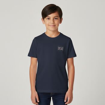 Boys Navy Blue Logo T-Shirt