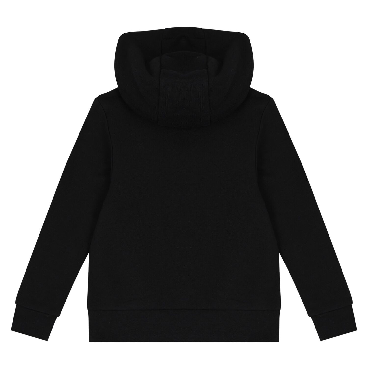 Boys Black Logo Hooded Top, 1, hi-res