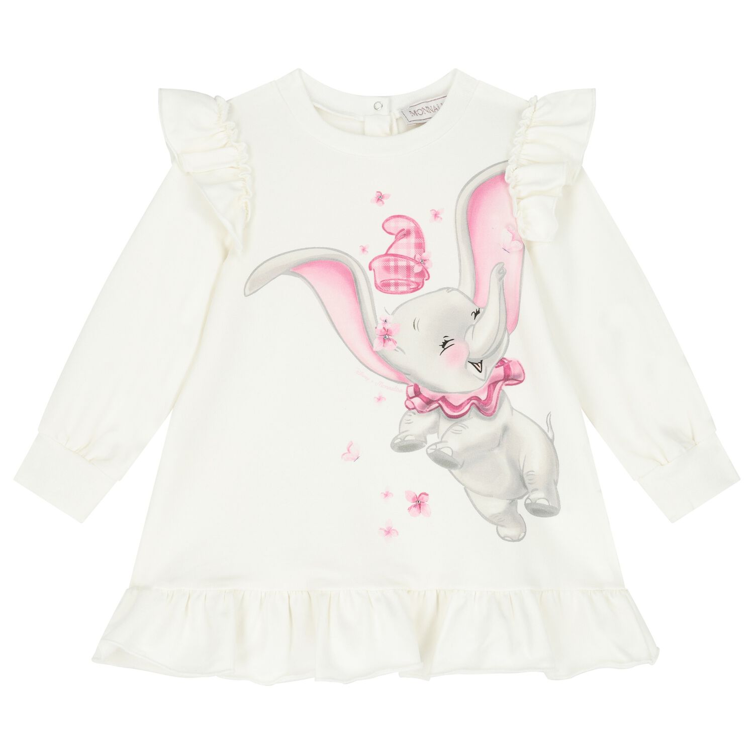 Younger Girls Ivory Disney Sweatshirt Dress, 1, hi-res image number null
