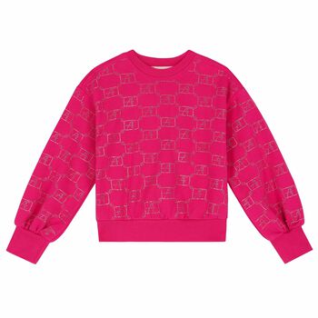 Girls Pink Logo Sweatshirt