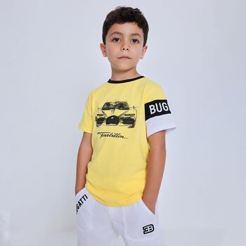 Boys Yellow Logo T-Shirts
