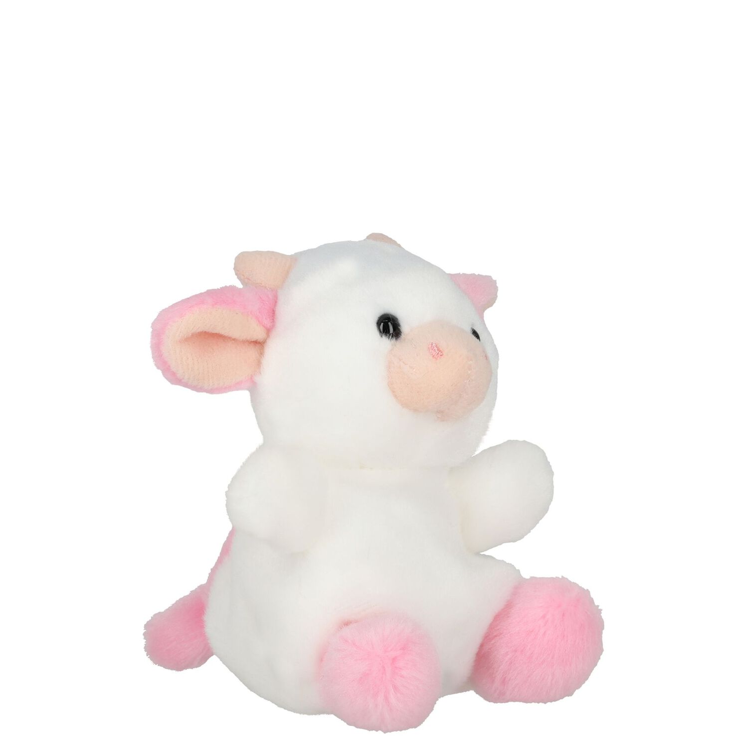 Girls White & Pink Palm Pals Belle Strawberry Cow Soft Toy ( 13CM ), 1, hi-res