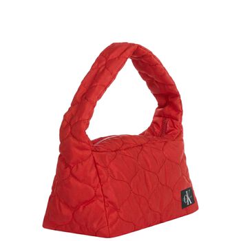 Girls Red Logo Quilted Shoulder Bag