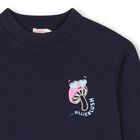 Girls Navy Blue Glitter Sweatshirt, 1, hi-res