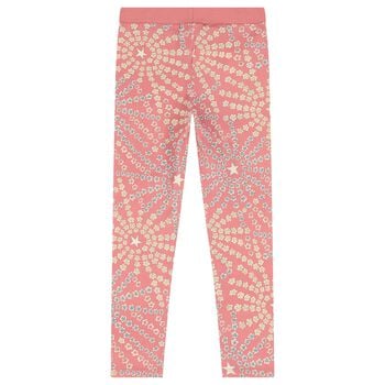 Girls Pink Star Leggings