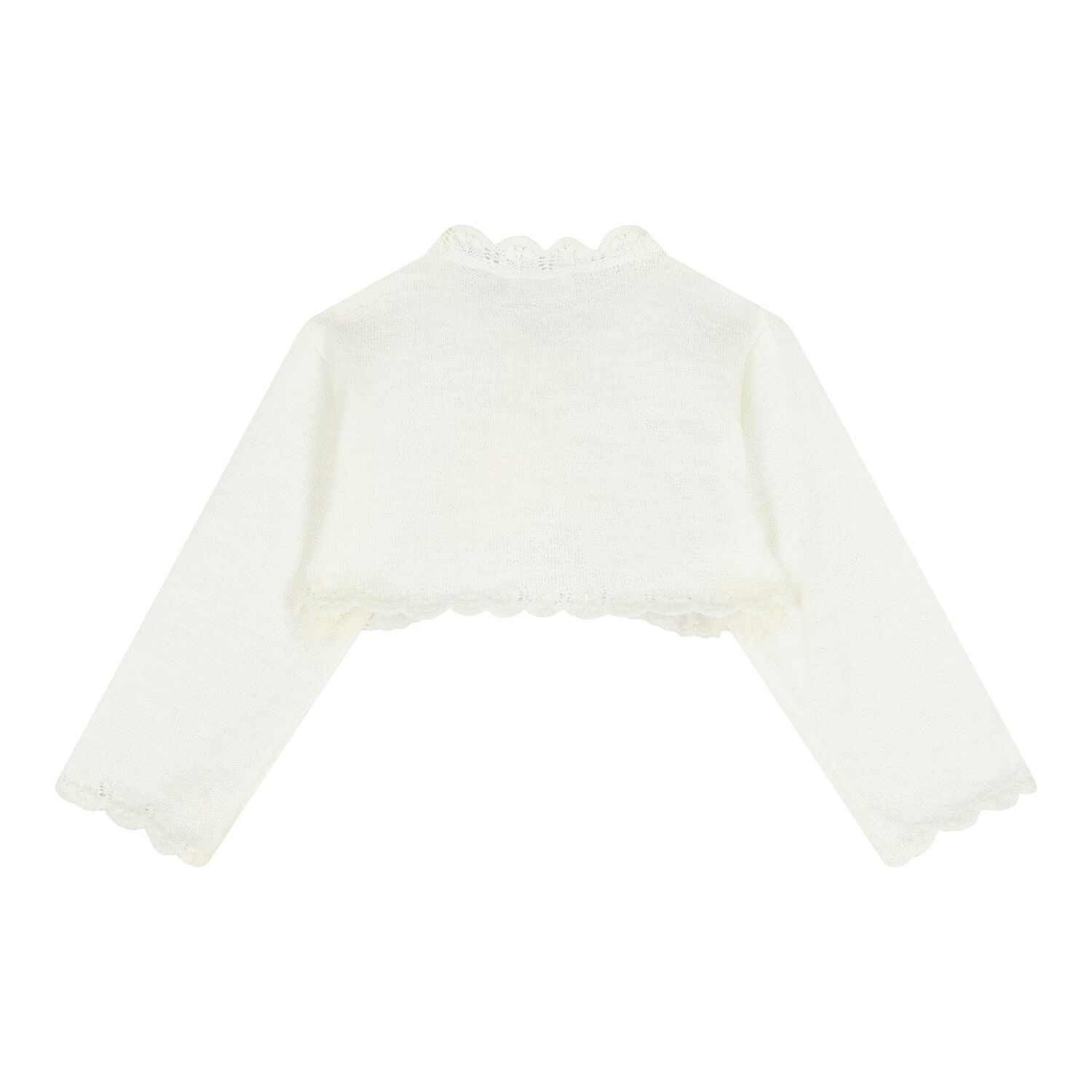 Baby Girls Ivory Knitted Cardigan, 1, hi-res