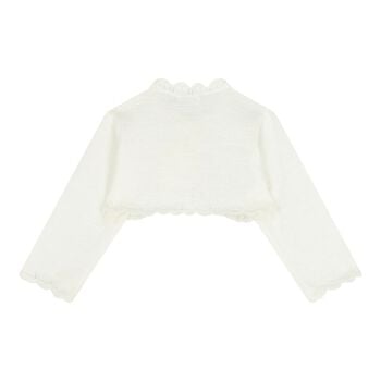 Baby Girls Ivory Knitted Cardigan