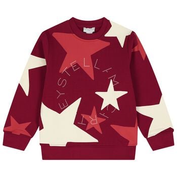 Girls Burgundy Star Logo Sweatshirt