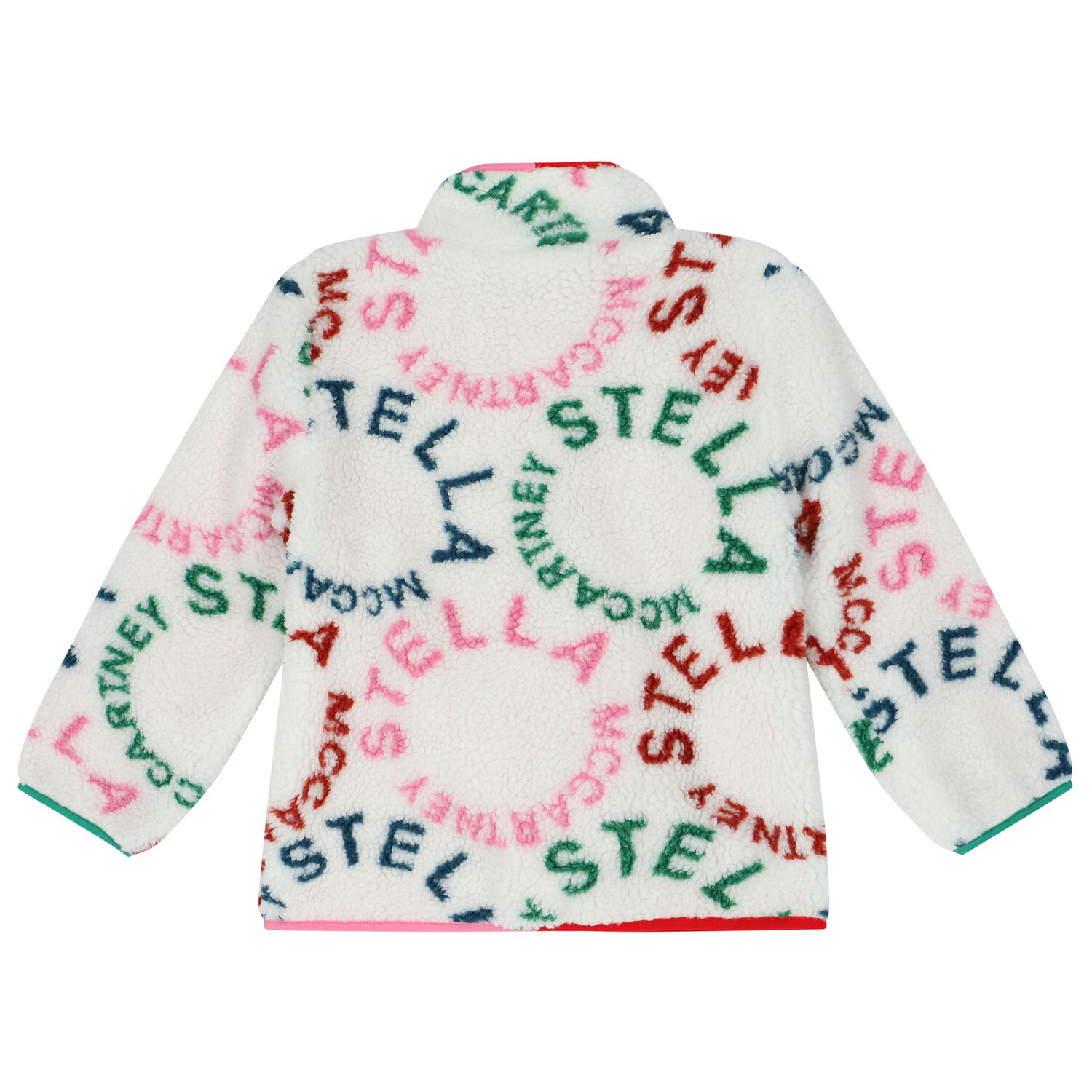 Girls Ivory Logo Sherpa Jacket, 1, hi-res
