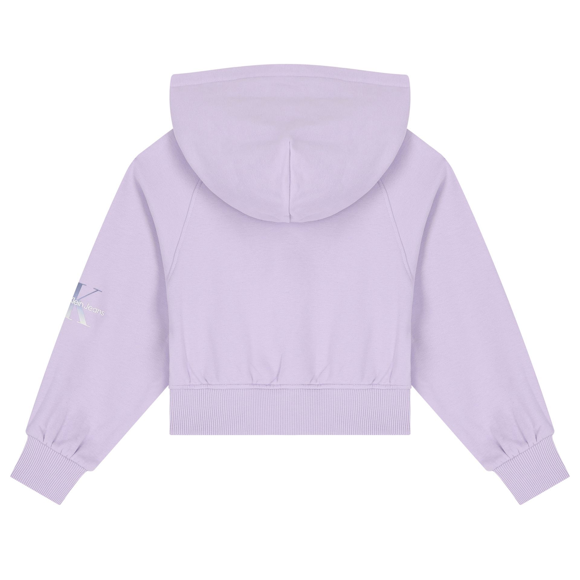 Calvin Klein Girls Purple Logo Hooded Zip Up Top Junior Couture