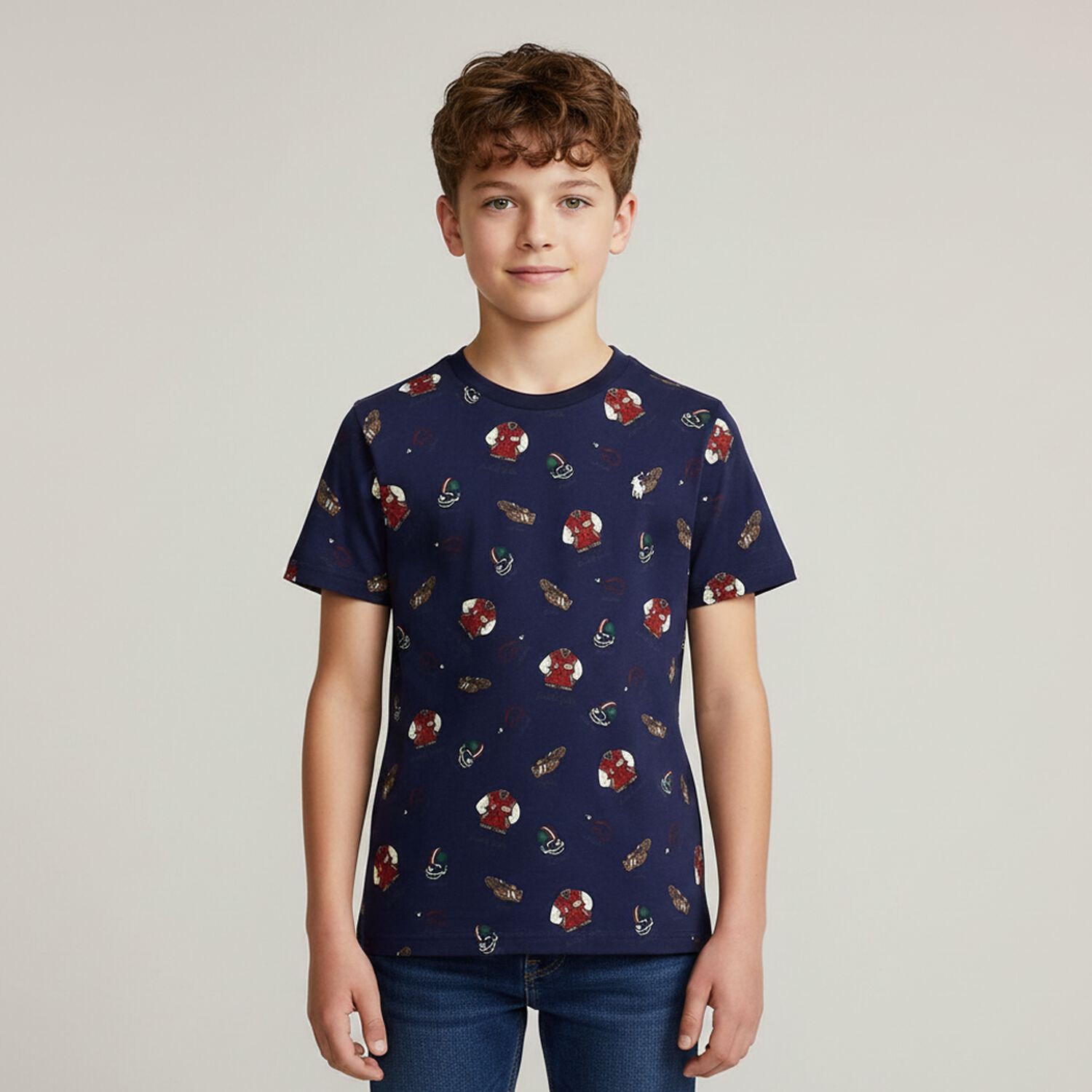 Boys Navy Blue T-Shirt, 1, hi-res