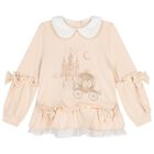 طقم ليجينز بنات بطبعه قلعه باللون البيج , 1, hi-res