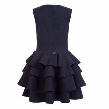 Girls Navy Sleeveless Dress