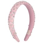 Girls Pink Embellished Headband, 1, hi-res