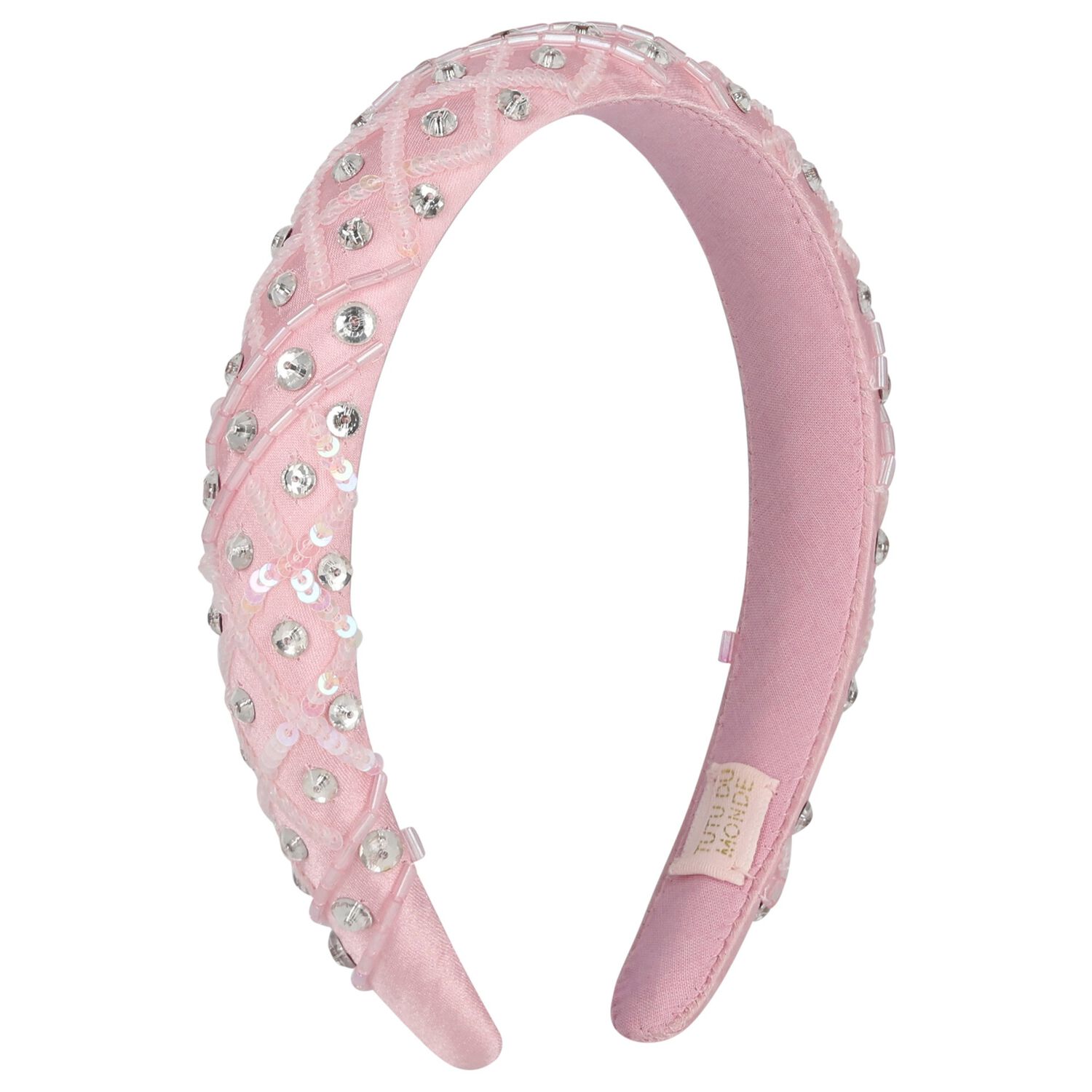 Girls Pink Embellished Headband, 1, hi-res