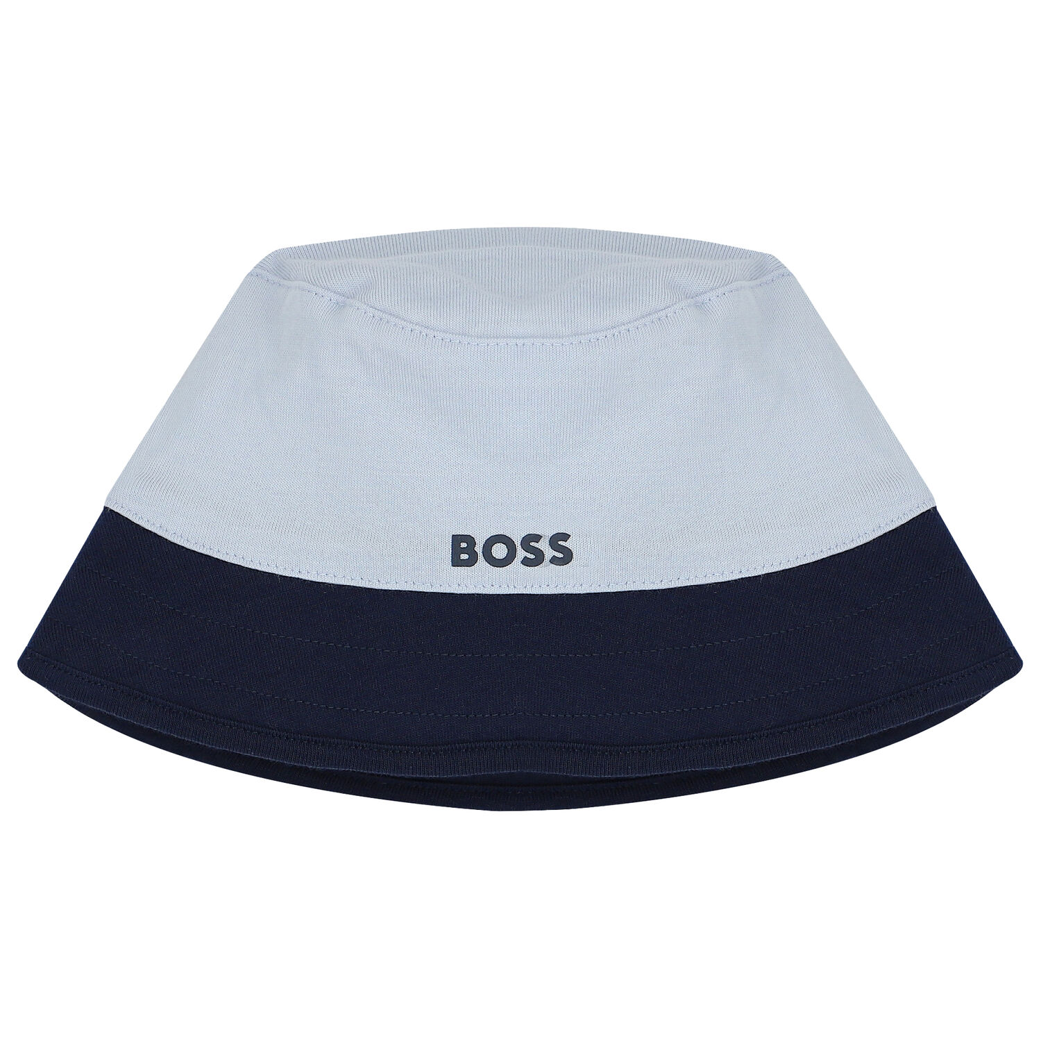 Baby Boys Blue Striped Logo Romper & Hat Set, 1, hi-res