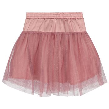 Girls Pink Tulle Skirt, 2 Girls Pink Tulle Skirt