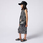 فستان بنات بالشعار باللون الأسود, 1, hi-res