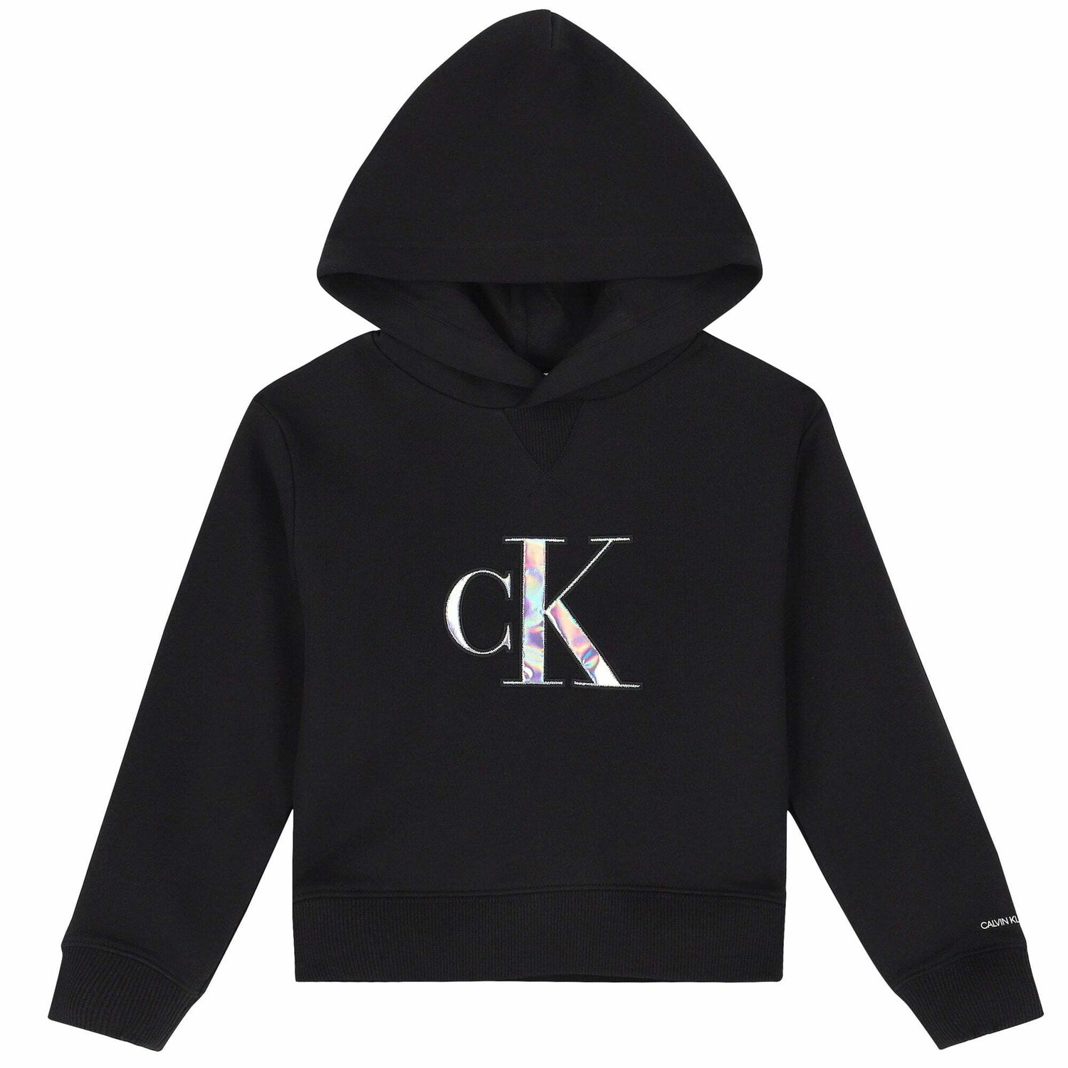 Girls Black Iridescent Logo Hoodie, 1, hi-res image number null