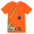 Boys Orange & Navy Graphic Shorts Set, 1, hi-res