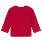 Younger Boys Red Puppies Long Sleeve Top, 1, hi-res