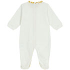 Ivory & Gold Logo Babygrow, 1, hi-res
