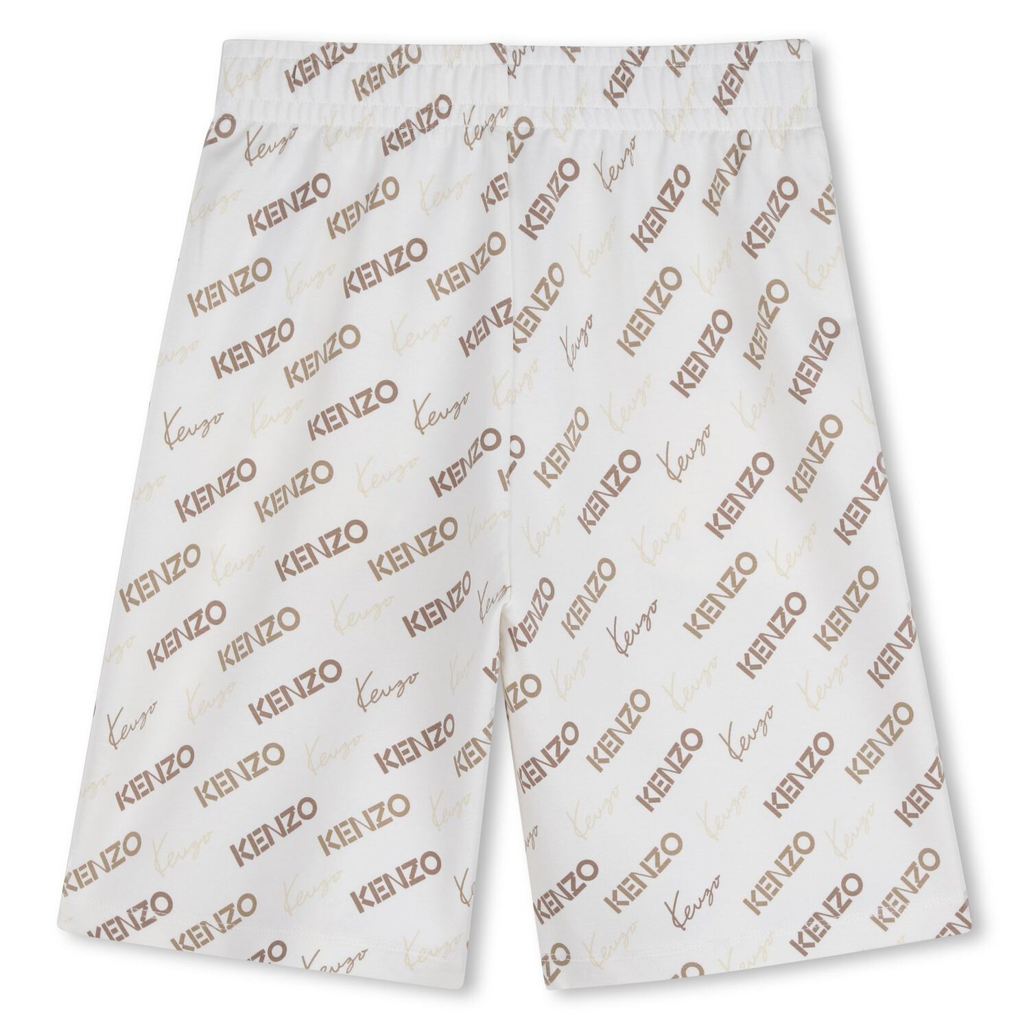 Ivory & Beige Logo Shorts, 1, hi-res