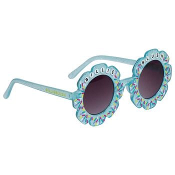Girls Blue Logo Sunglasses