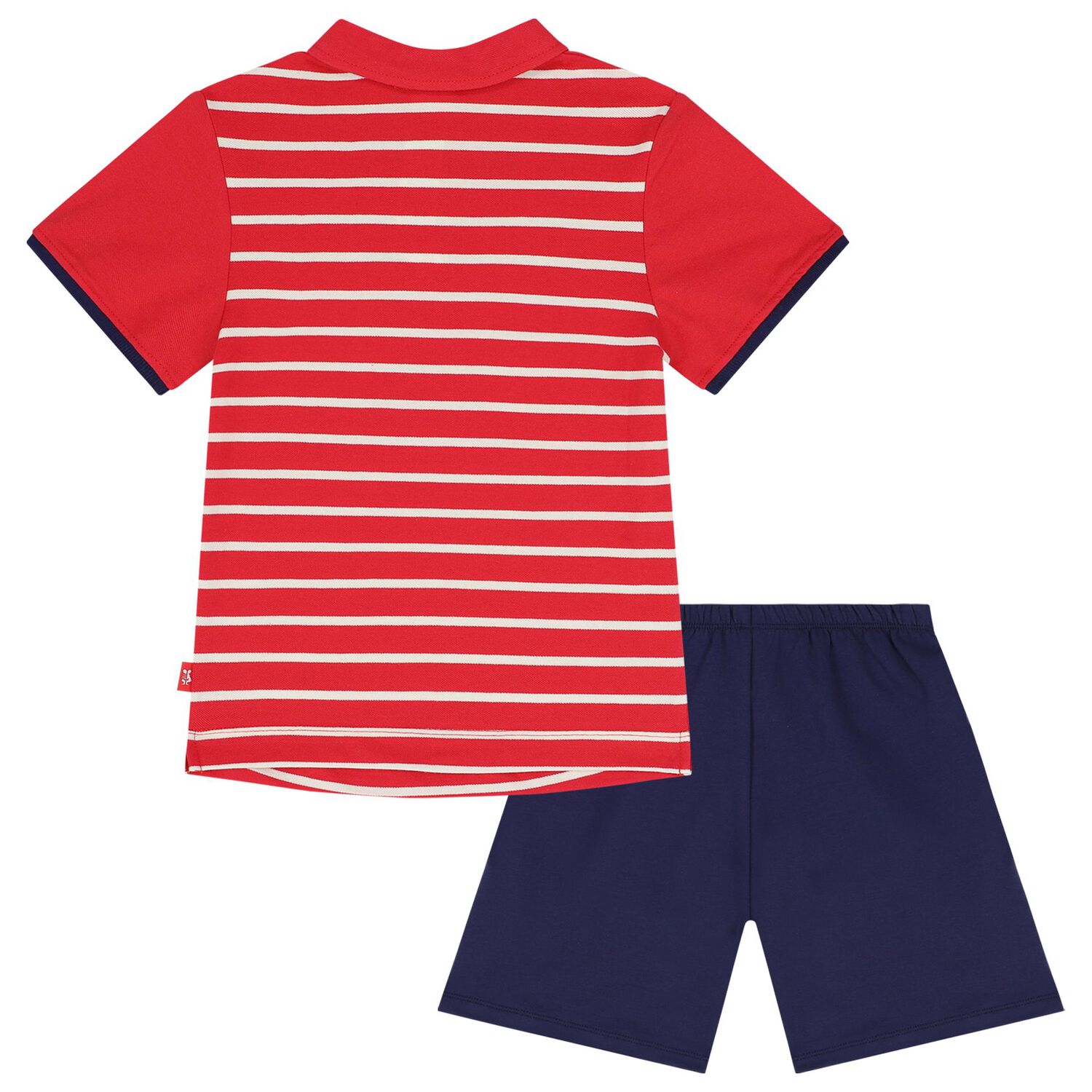 Boys Red & Navy Blue Shorts Set, 1, hi-res image number null