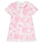 Girls White & Pink Jungle Dress, 1, hi-res
