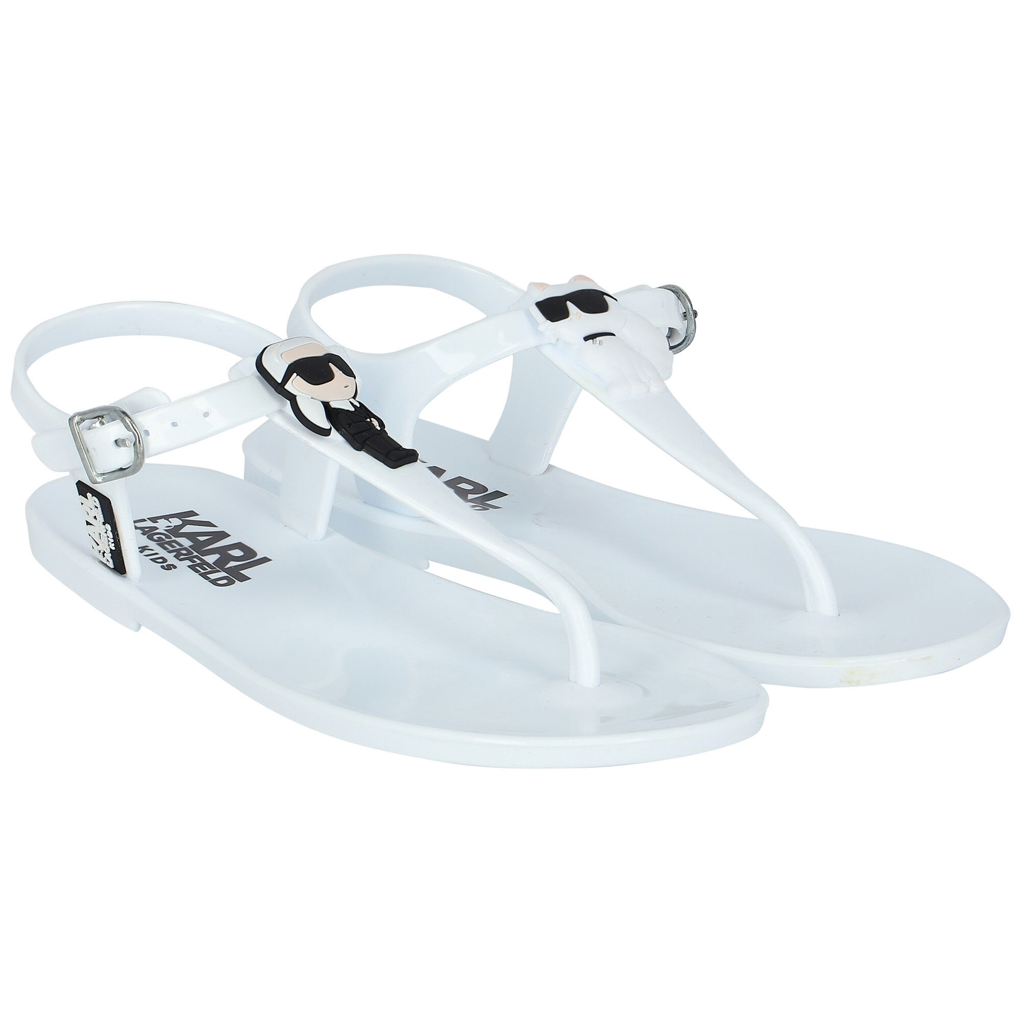 Karl lagerfeld white sandals top