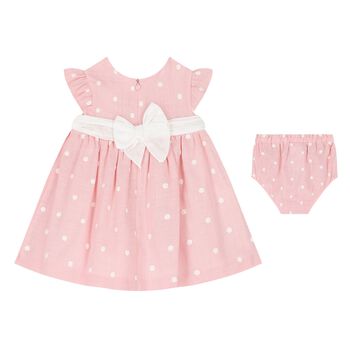 Baby Girls Pink & Ivory Dress Set