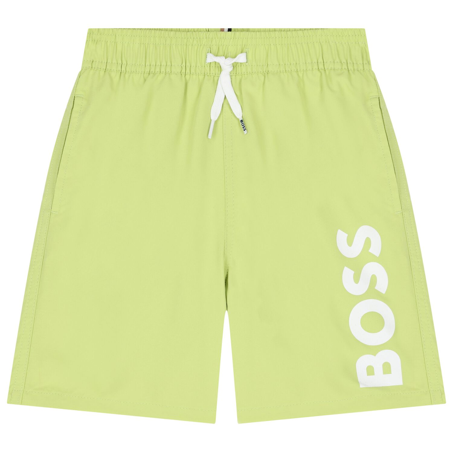 Boys Green Logo Swim Shorts, 2, hi-res image number null