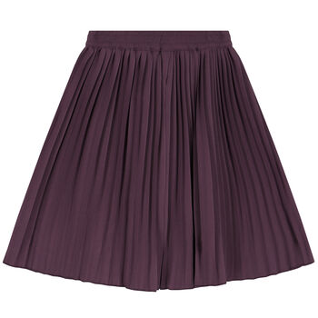 Girls Purple Pleated Skirt