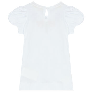 Younger Girls White Bows T-Shirt