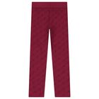 Girls Burgundy Logo Leggings, 1, hi-res