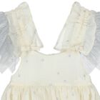 Girls Ivory Ruffled Dress, 2, hi-res