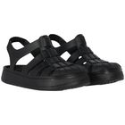 Black Logo Superstar Sandals, 1, hi-res