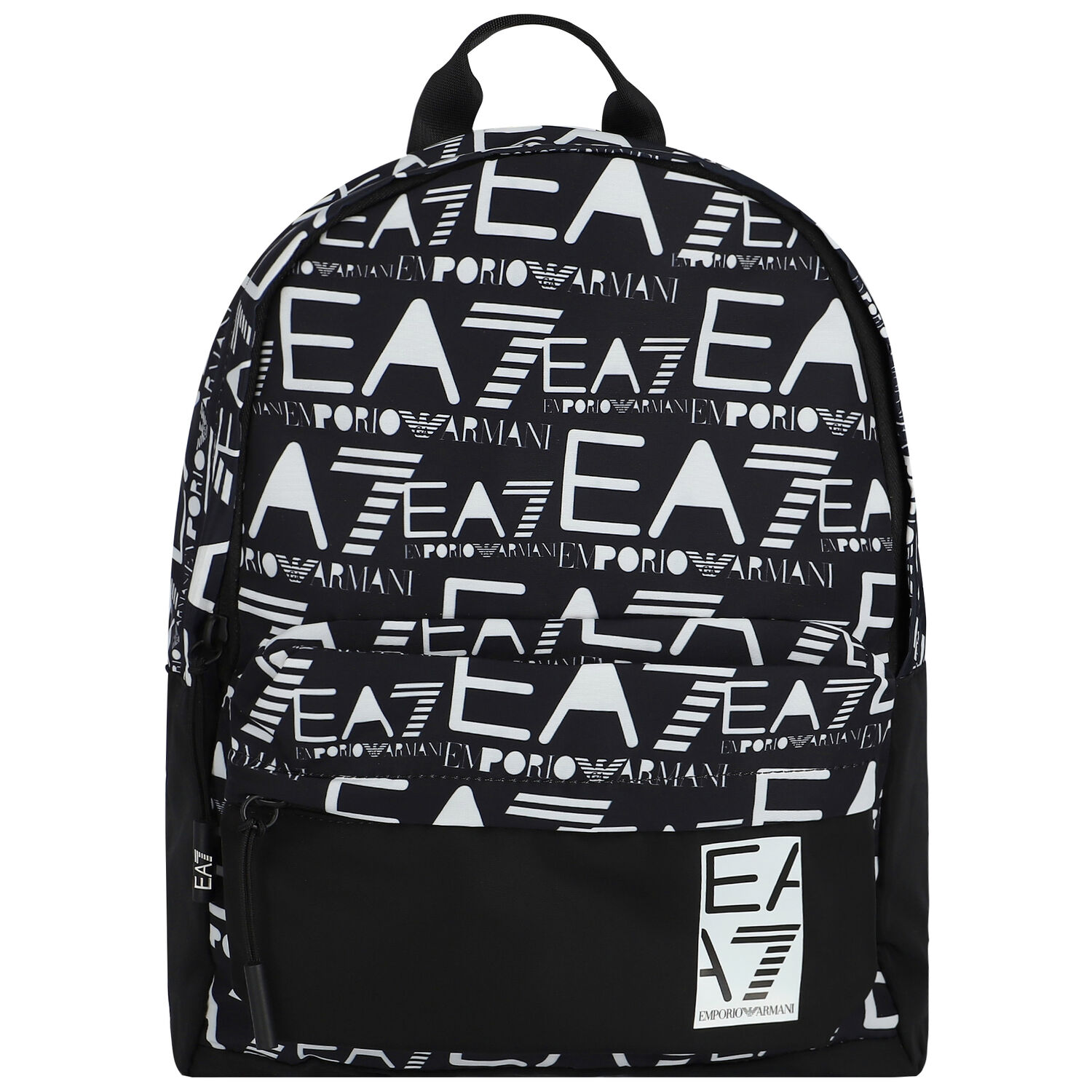 EA7 Emporio Armani Black & White Logo Backpack | Junior Couture USA