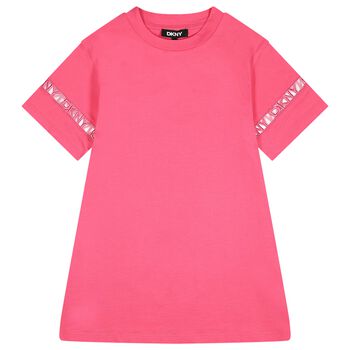 Girls Pink Logo Dress
