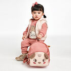 Girls Pink Bear Backpack, 1, hi-res
