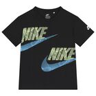 Boys Black Logo Shorts Set, 1, hi-res