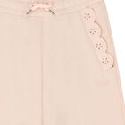 بنطلون بنات رياضي بالشعار باللون الوردي, 1, hi-res