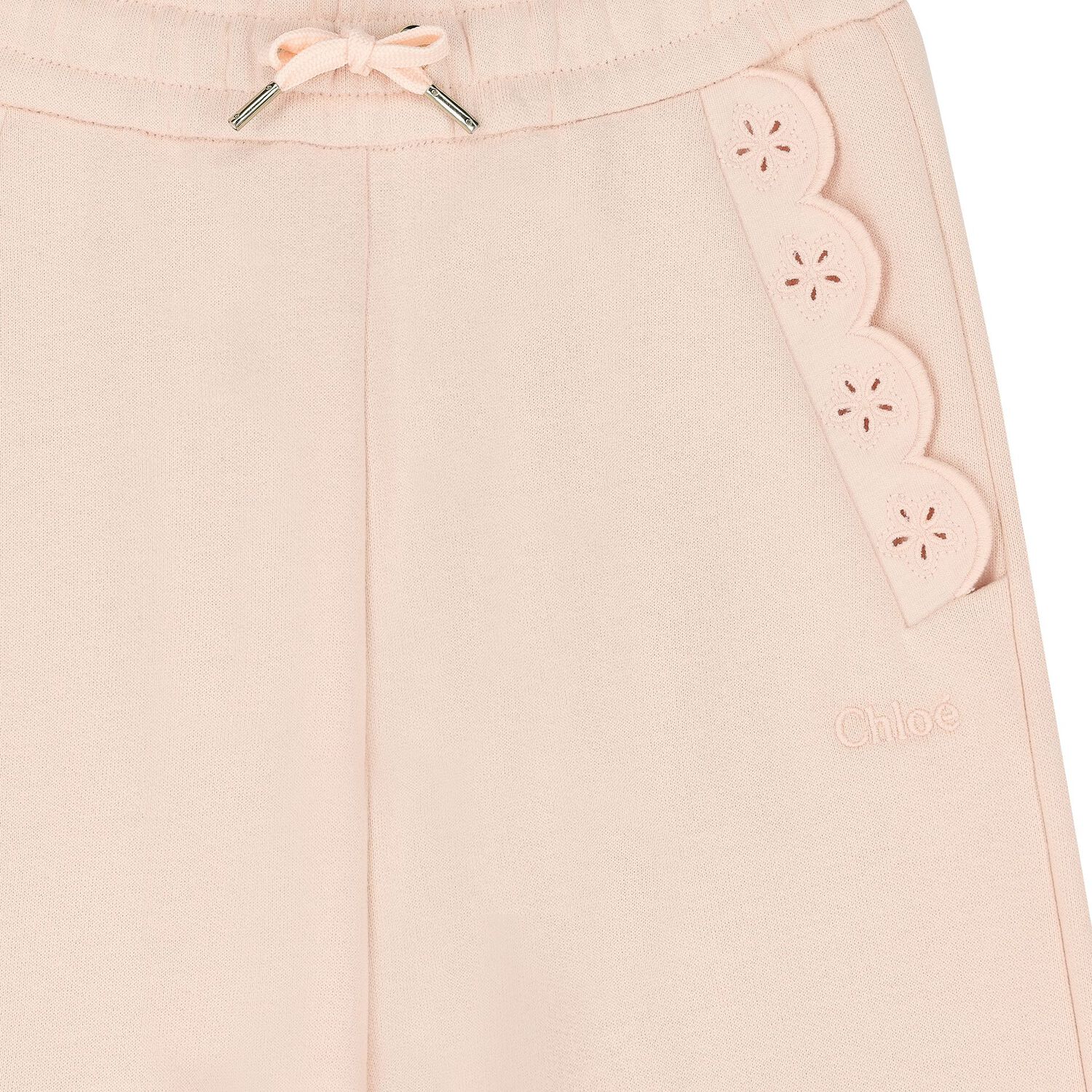 بنطلون بنات رياضي بالشعار باللون الوردي, 1, hi-res image number null