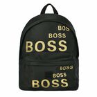 Mini-Me Black & Gold Logo Rucksack, 1, hi-res