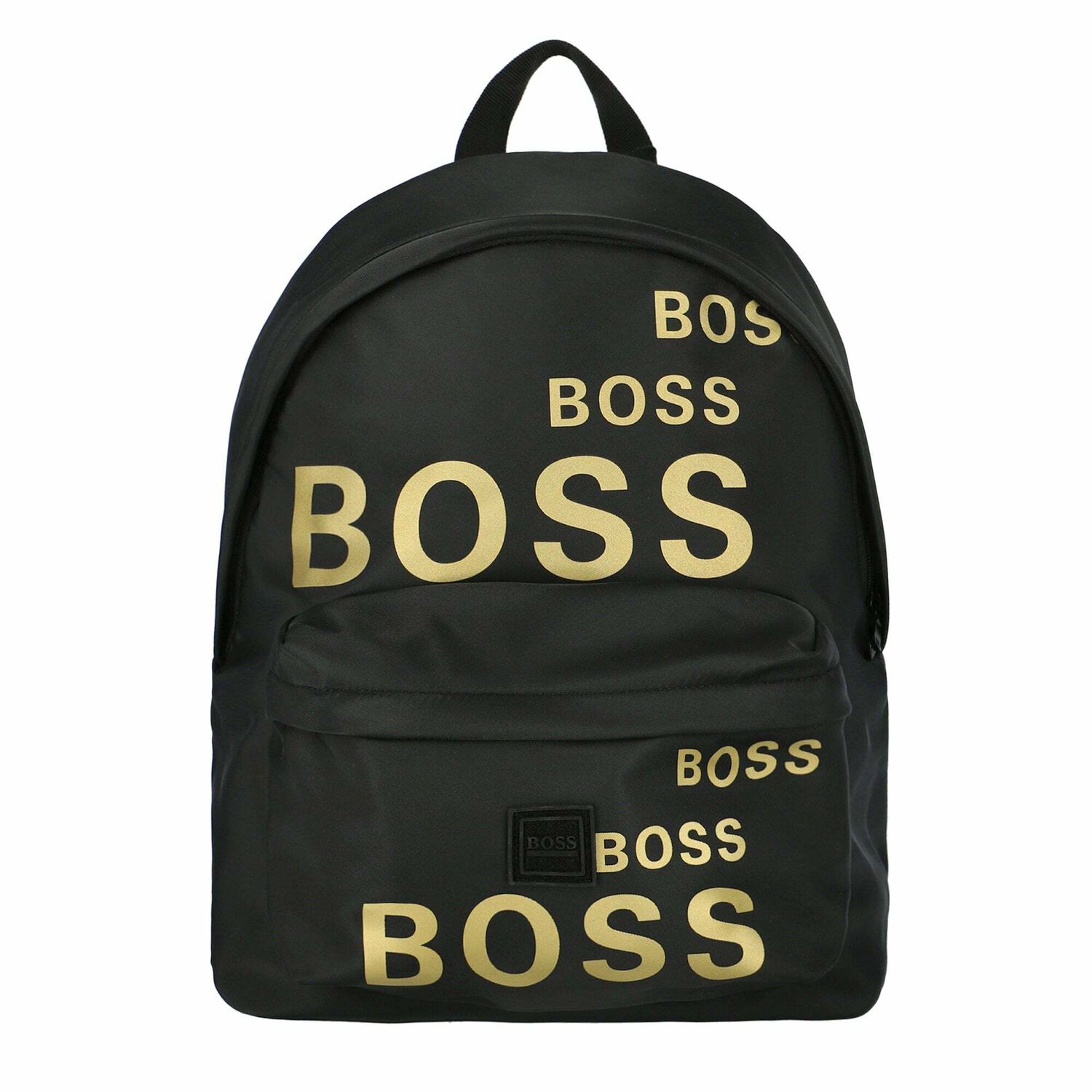 Mini-Me Black & Gold Logo Rucksack, 1, hi-res