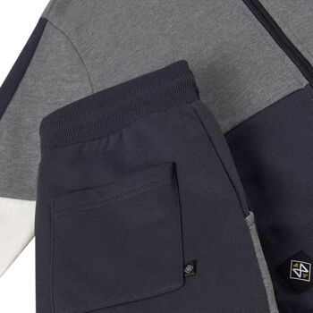 Boys Grey & Navy Blue Tracksuit
