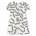 فستان بالشعار باللون الابيض للبنات, 1, hi-res