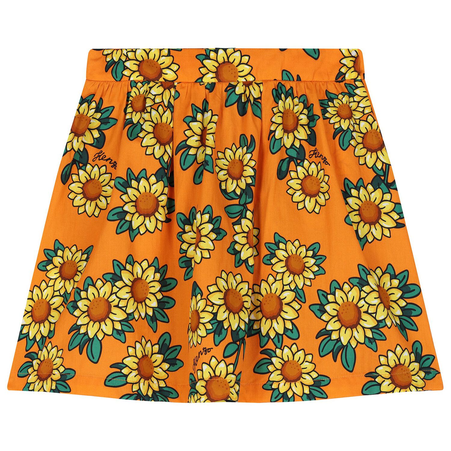 Girls Orange Sunflower Skirt, 1, hi-res image number null