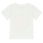 تيشيرت بنات بطبعة باللون العاجي, 1, hi-res